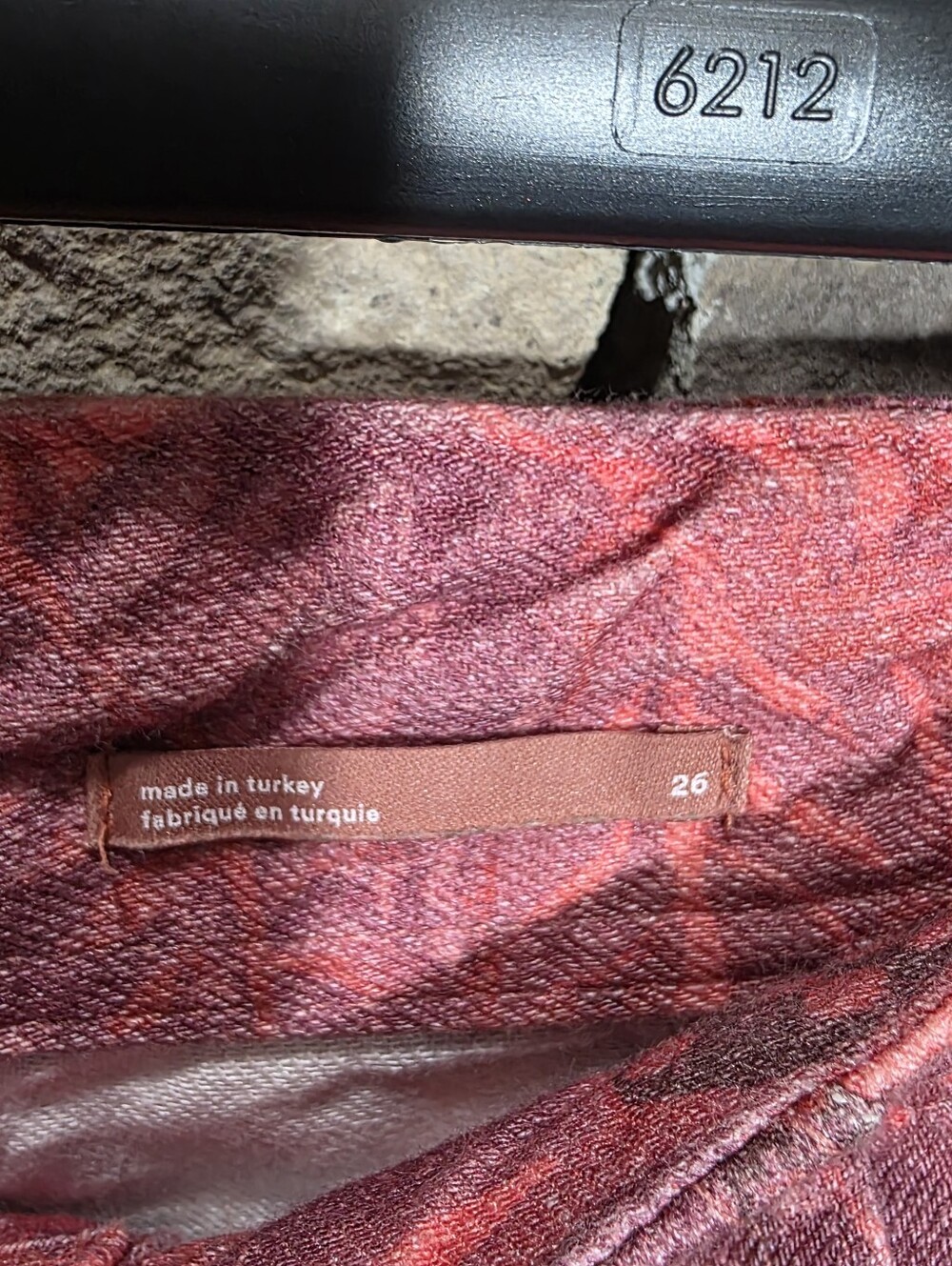 Pilcro Pink Red Patterned Wide-Leg Bootcut Pants - Picture 15 of 16